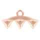 Cymbal ™ DQ metal bead ending Vani III for Matubo GemDuo - Rose gold